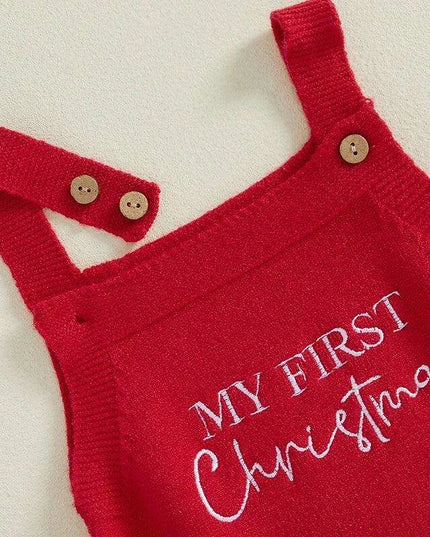 Newborn Baby Girl Ruffle Sleeve Knit Bodysuit with Letter Print for 0-18 Months