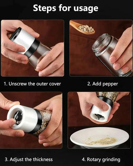 Adjustable Ceramic Spice Grinder with Custom Coarseness Control