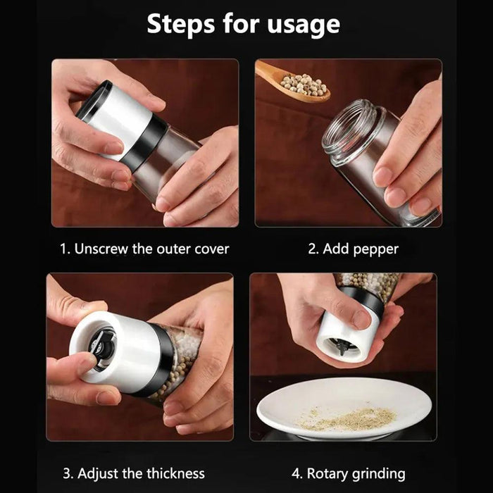 Adjustable Ceramic Spice Grinder with Custom Coarseness Control