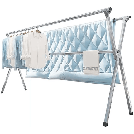 Vikaqi Premium Stainless Steel Adjustable Clothes Drying Rack with Bonus Accessories