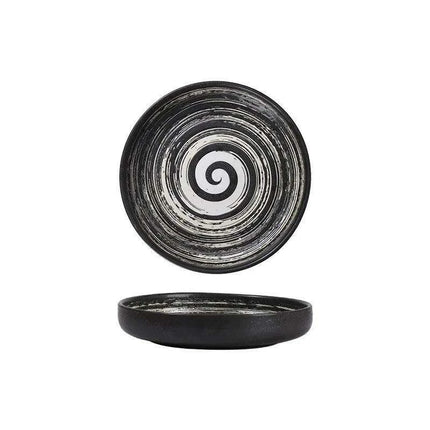 Chic 8-Inch Japanese-Inspired Ceramic Plate for Serving Pizza and Pasta