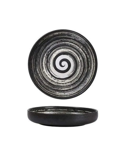 Chic 8-Inch Japanese-Inspired Ceramic Plate for Serving Pizza and Pasta