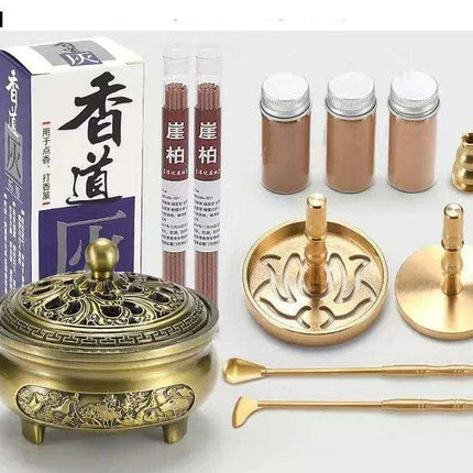 Brass Incense Creation Kit - Versatile Incense Burner Accessories for Yoga, Meditation, and Home Fragrance