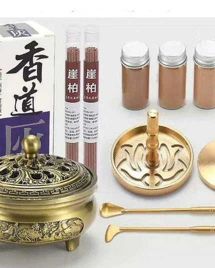 Brass Incense Creation Kit - Versatile Incense Burner Accessories for Yoga, Meditation, and Home Fragrance