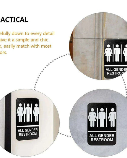 Universal Braille Restroom Sign for All Genders