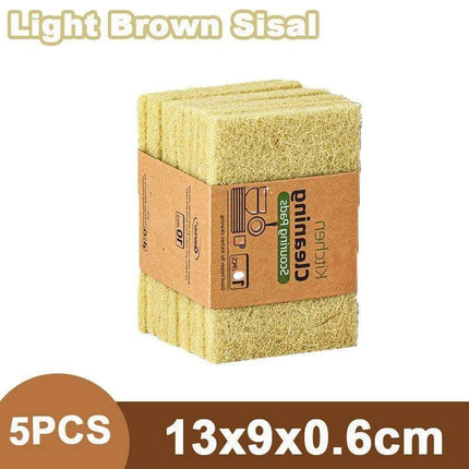 Sustainable Sisal Microfiber Kitchen Cleaning Sponges - Available in Sets of 5, 10, or 20
