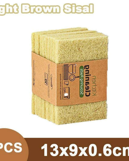 Sustainable Sisal Microfiber Kitchen Cleaning Sponges - Available in Sets of 5, 10, or 20