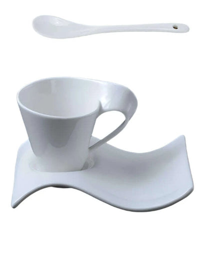 Chic European Espresso Mug Collection with Spoon and Holder for Home & Kitchen