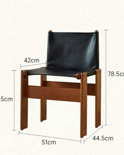 Luxurious Nordic Style Genuine Leather Dining Chair - Elegance Collection