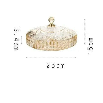Chic Clear Candy and Snack Organizer Tray with Decorative Lid for Stylish Home Storage