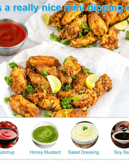 Elegant Stainless Steel Dipping Bowls Collection - 12-Piece Sophisticated Dining Essentials