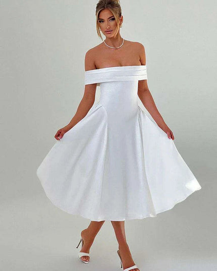 Off-shoulder Backless Sexy Midi Dress