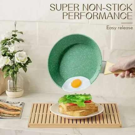 Innerwell Sustainable Nonstick Kitchen Cookware Collection - Essential Set with Frying Pans, Stock Pot & Milk Pot