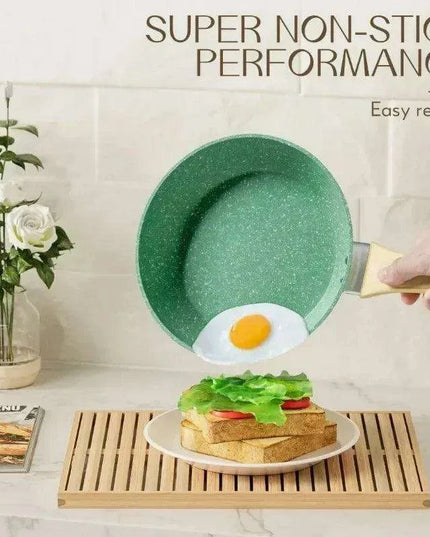 Innerwell Sustainable Nonstick Kitchen Cookware Collection - Essential Set with Frying Pans, Stock Pot & Milk Pot