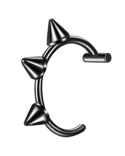 Chic Non-Pierced Stainless Steel Hoop Ring: Versatile Jewelry for Nose, Lip, and Septum