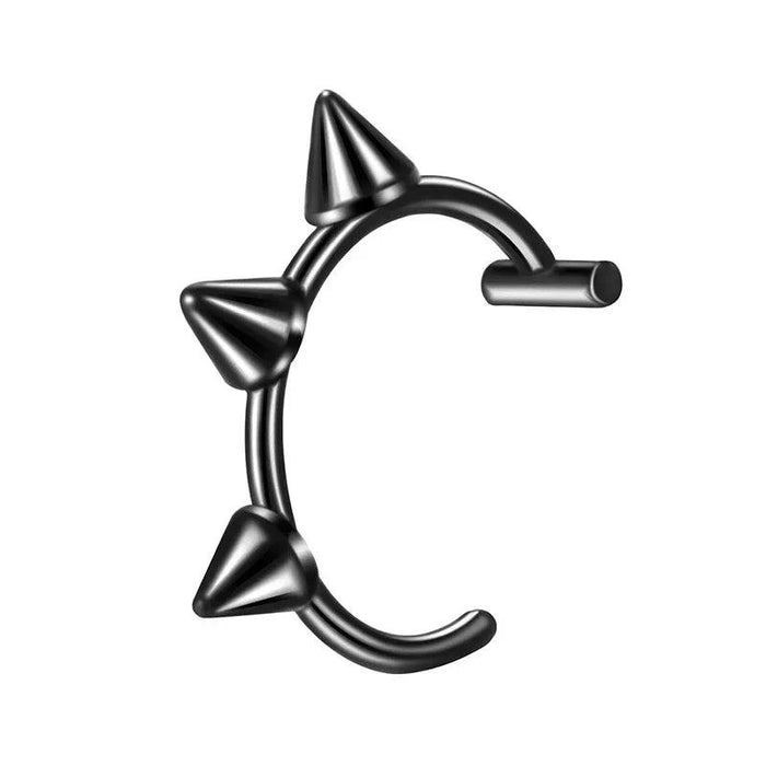 Chic Non-Pierced Stainless Steel Hoop Ring: Versatile Jewelry for Nose, Lip, and Septum