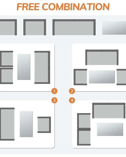 Versatile Outdoor Wicker Lounge Set for Patio and Garden