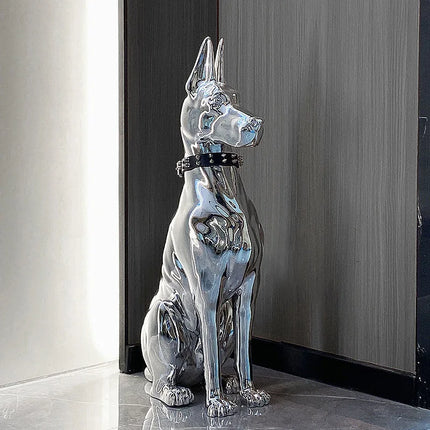 OAO Store Modern Electroplating Dog Statue - High-Grade Home Decor