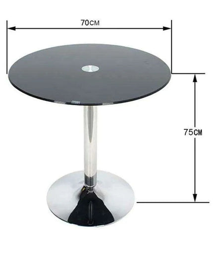 Chic Space-Saving Tempered Glass Dining Table Set for Modern Living