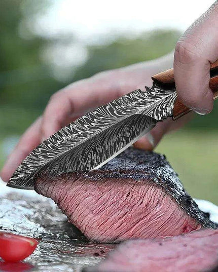 All-Purpose Carbon Steel Knife for Kitchen and Outdoor Use
