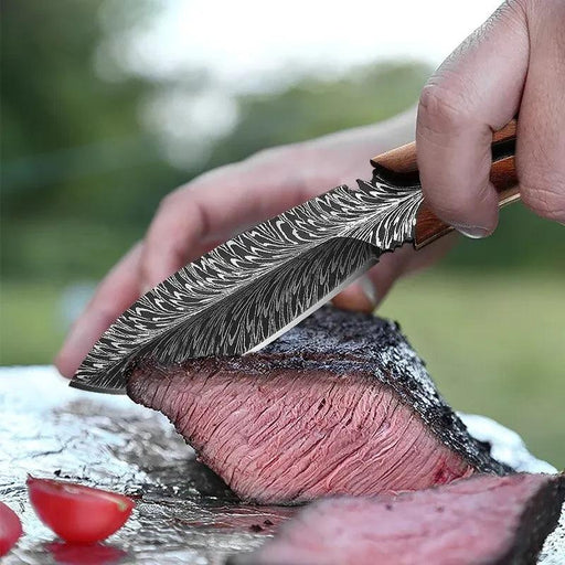All-Purpose Carbon Steel Knife for Kitchen and Outdoor Use