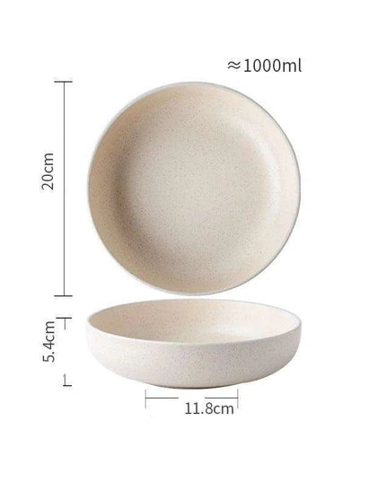 Elegant 8-Inch Porcelain Dinner Plate for Gourmet Steak, Soup, and Salad - Dishwasher and Microwave Safe for Upscale Dining
