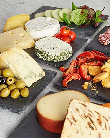Personalized Rustic Slate Cheese Serving Board with Chalk Writing Kit - Enhance Your Entertaining Experience
