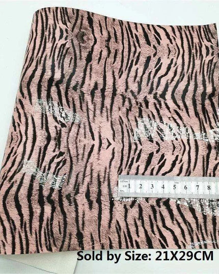 Glittery Pink Tiger & Serpent Faux Leather DIY Crafting Set