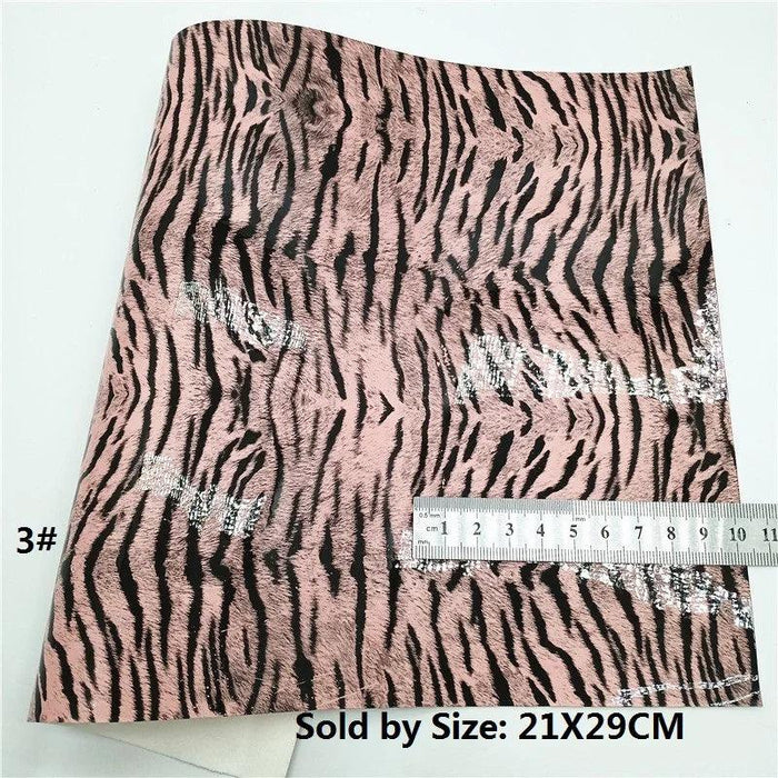 Glittery Pink Tiger & Serpent Faux Leather DIY Crafting Set