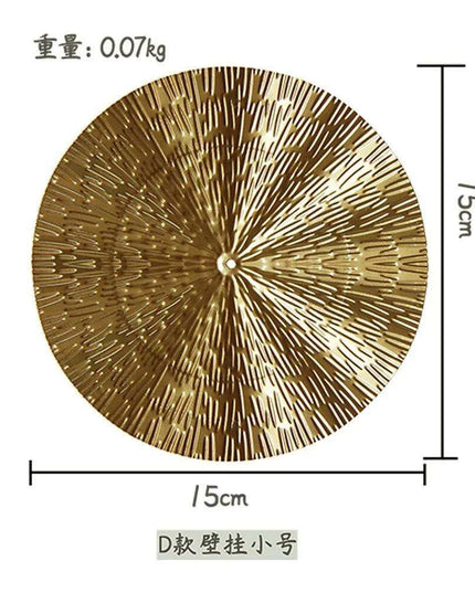 Luxurious Golden Aura Metal Wall Art for Chic Home Decor