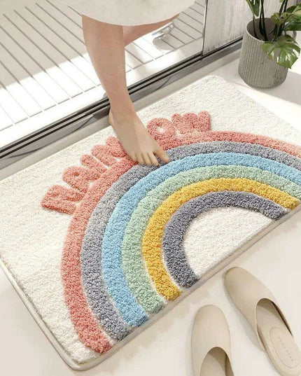 Colorful Comfort Plush Bath Mat - Soft Absorbent Rug