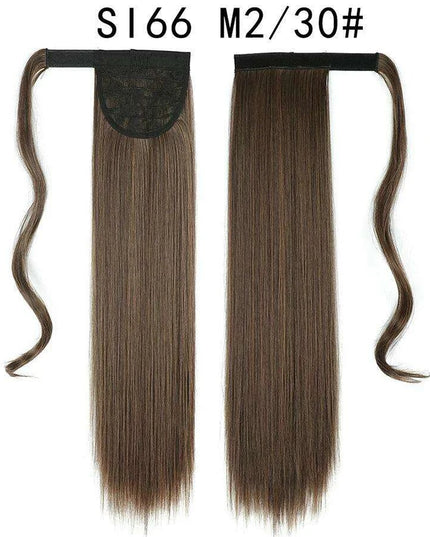 Elegant Length: 22-Inch Synthetic Hair Extensions for Instant Glamour