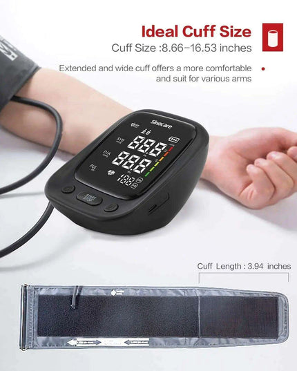 Sinocare Smart Health Blood Pressure Monitor with Heart Rate and Pulse Tracking for Home Use