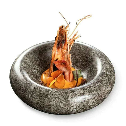 Artisan Japanese Ceramic Dinner Plates Set with Unique Artistic Patterns for Gourmet Dining