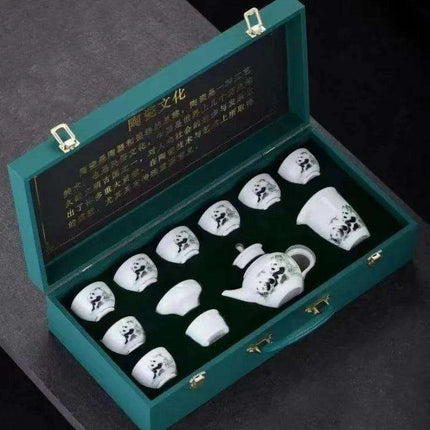 Exquisite Goat Fat Jade Porcelain Kungfu Tea Set for an Enriching Tea Experience