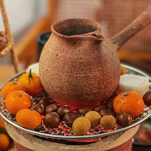 Artisanal Clay Tea Brewing Set with Handcrafted Justice Cup for an Elevated Experience