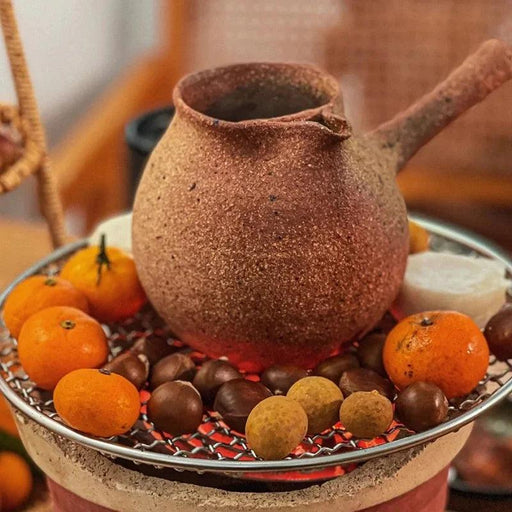 Artisanal Clay Tea Brewing Set with Handcrafted Justice Cup for an Elevated Experience