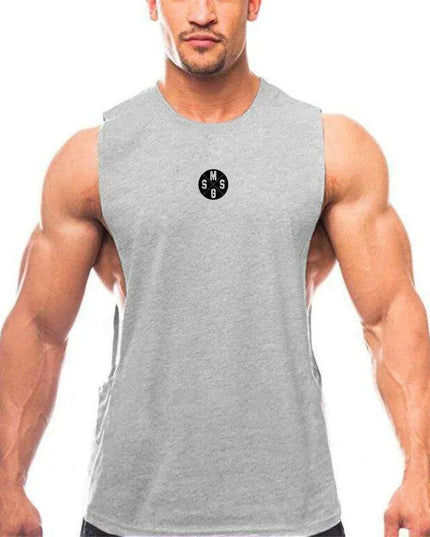 Bodybuilding Muscle Vest for Men - 3D Printed Workout Tank Top with Low Cut Armholes