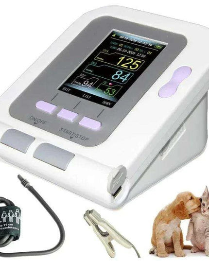 Veterinary Digital Blood Pressure and Oxygen Saturation Monitor for Animal Health
