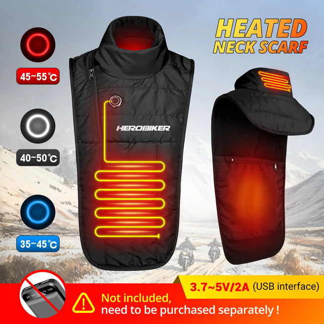 Mama Cao Heating Windproof Fleece Neck Warmer for Winter Sports