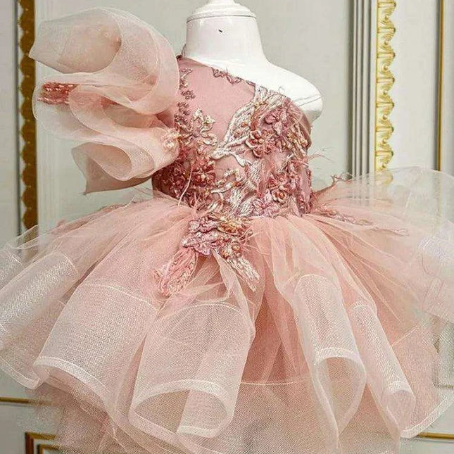 Exquisite Embroidered Evening Gown for Children