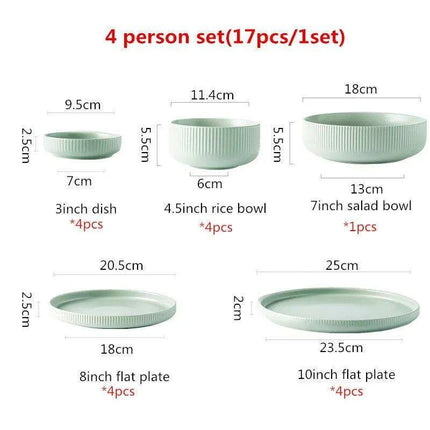 Contemporary Matte Nordic Ceramic Dining Set - Embrace Japanese Elegance for Every Occasion