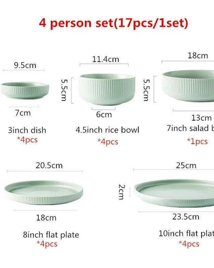 Contemporary Matte Nordic Ceramic Dining Set - Embrace Japanese Elegance for Every Occasion