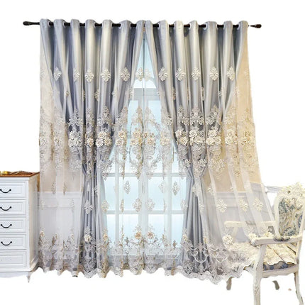 Luxury Embroidered Blackout Curtains & Tulle Panels