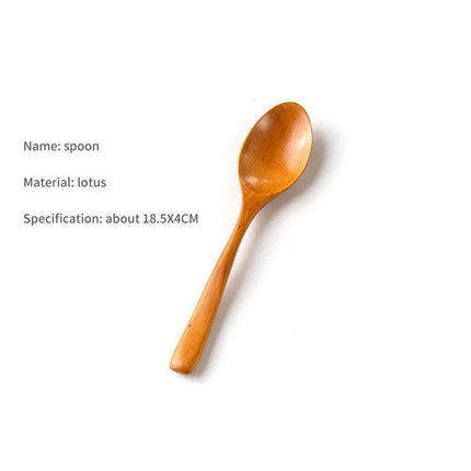 Elegant Japanese Wooden Serving Spoons Set