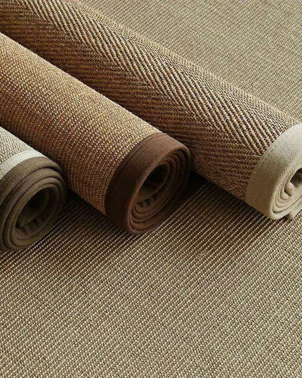 Vintage Chinese-Inspired 100% Sisal Tatami Floor Mat - Elegant 200x300cm Rug for Living Room, Bedroom, and Tea Table