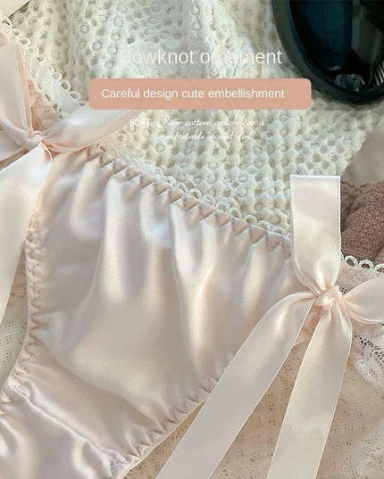 Elegant Japanese-Inspired Lace Mesh Briefs for Young Women