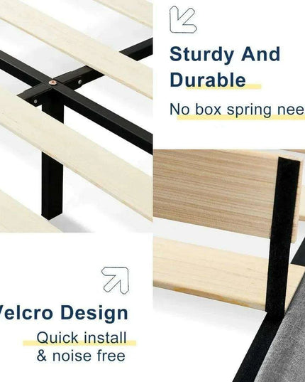 QuietDream Versatile Adjustable Bed Frame with Sturdy Construction and Silent Operation - Beige