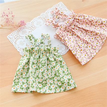 Sphynx Cat Floral Suspender Dress