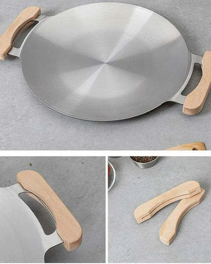 Versatile Portable Stainless Steel Korean BBQ Grill Pan for Outdoor Gatherings